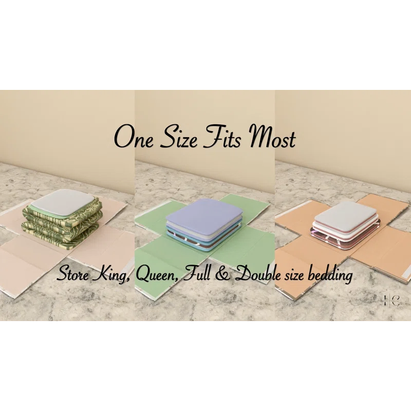 All-In-One Foldable Linen Organizer - 4 Pack (Brown, Beige, Green, White)